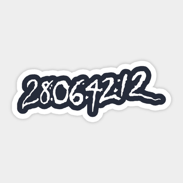 Donnie Darko Numbers Sticker by RedYolk